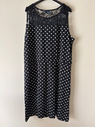 Vestido lunares negro talla 46/48