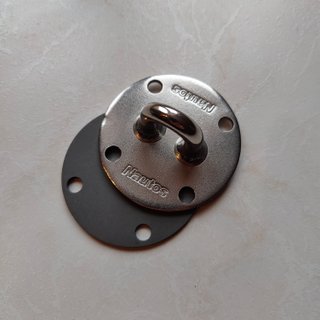 Cancamo con puente inox 9,5mm