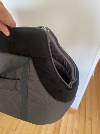 Bolso Transportín Perro Negro y Gris