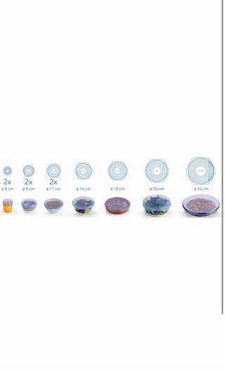 10 Tapas Silicona Reutilizables Elásticas MONIX