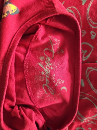 Vestido Desigual Niña Rojo Mariposas años 8/10