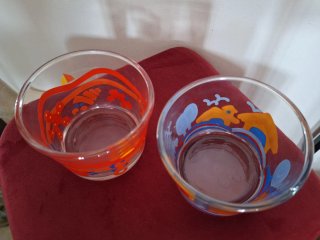 Coppia Tazze Vetro Nutella Vintage Ferrero Anni 80