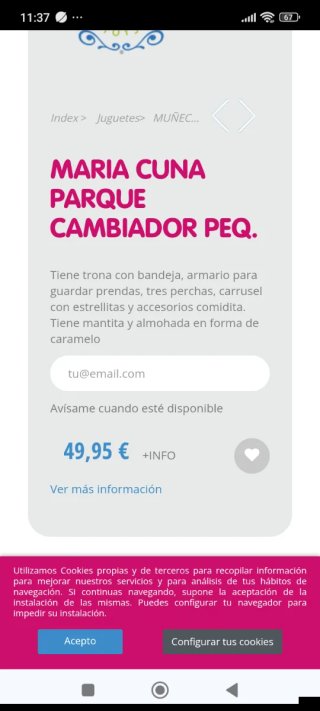 Cuna trona de juguete para bebé