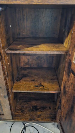 Comodino/Credenza in Legno e Vetro