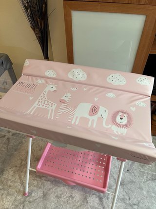 Bañera cambiador bebé + colchoneta de baño