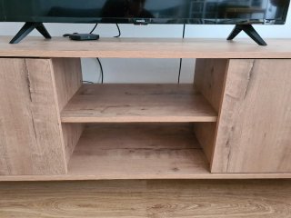 Mueble TV madera estilo nórdico  160x40x55