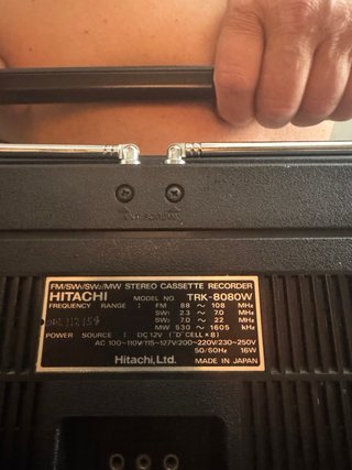 Radio Casete Hitachi Portátil