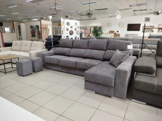 Sofá 4 plazas extraíble y cabeceros ajustables