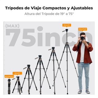 Trípode ligero aluminio 190cm NUEVO