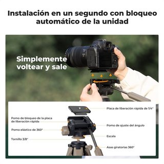 Trípode ligero aluminio 190cm NUEVO