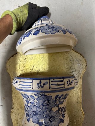 Fuente de pared cerámica estilo italiano
