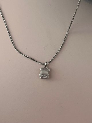 Collar Tous Oso Rosa Plata