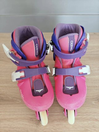 Patines en línea Oxelo rosas talla ajustable