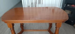 Mesa comedor y 6 sillas madera maciza