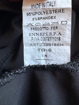Short vita alta nero taglia S