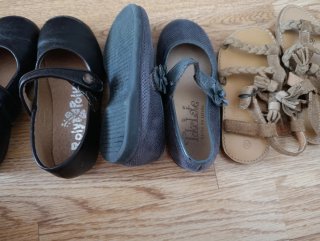 Lote 3 pares zapatos niña