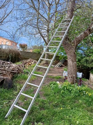 Escalera Aluminio Simple KOTAS 14 peldaneos 4mtros