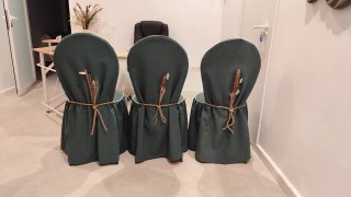 Lote de 100 sillas con fundas para eventos