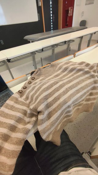 Jersey rayas beige y marrón