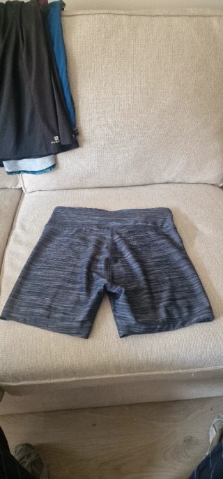 Mallas cortas tipo biker grises jaspeado