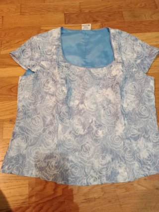 Traje 3 piezas falda azul talla 44