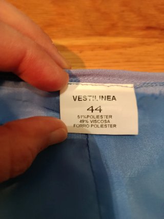 Traje 3 piezas falda azul talla 44