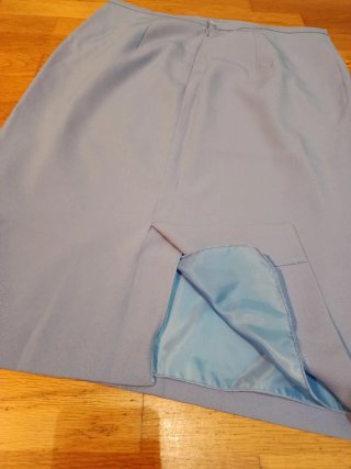 Traje 3 piezas falda azul talla 44