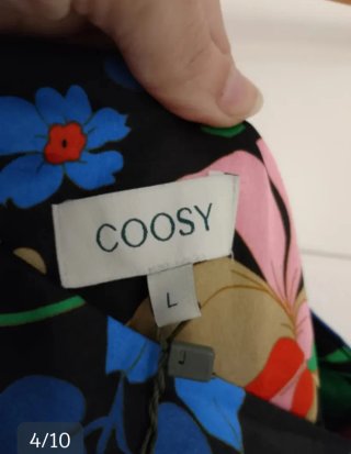 Vestido COOSY estampado floral con flecos