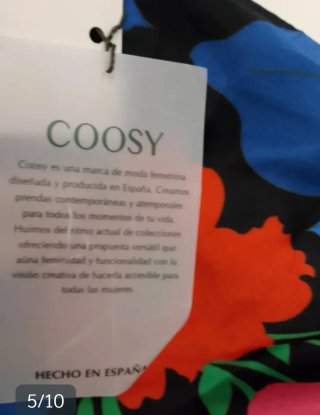 Vestido COOSY estampado floral con flecos