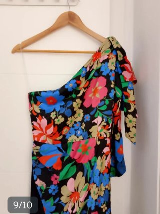 Vestido COOSY estampado floral con flecos