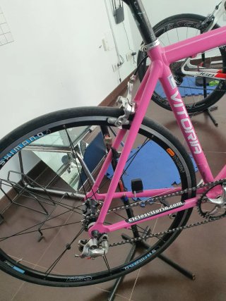 Bici Vitoria Fixie Rosa Restaurada
