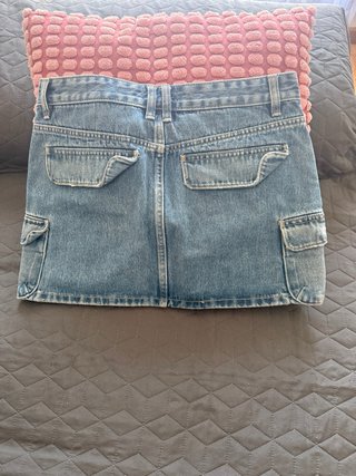 Falda vaquera cargo azul