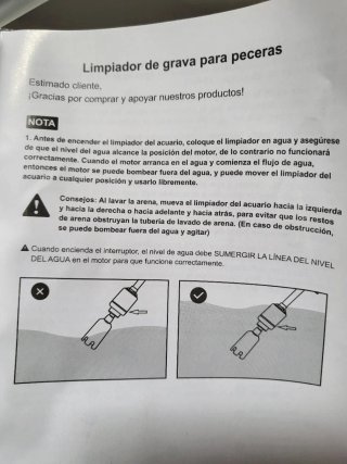 Aspirador Limpiador Acuario Pecera