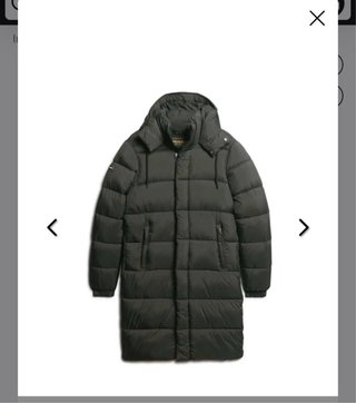Abrigo Largo Superdry Ripstop Puffer Negro
