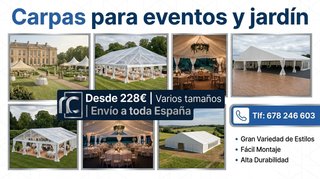 Carpa Cenador 12x6m Resistente