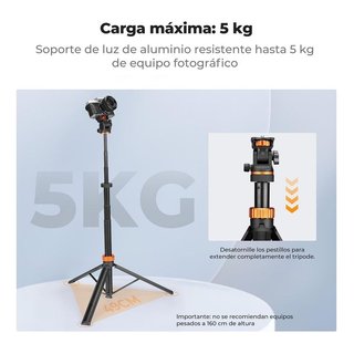 Trípode metálico rápido para luces 199 cm NUEVO