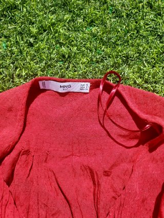 Vestido camisero rojo