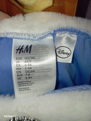 Disfraz Elsa Frozen Talla 6-8 H&M