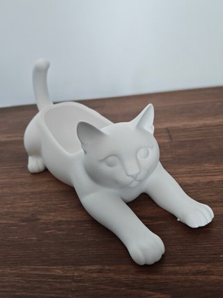 Bandeja decorativa gato blanco