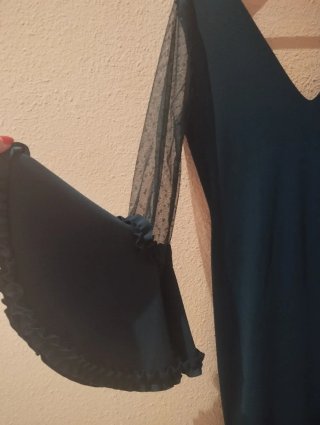 Traje Flamenca Verde Petróleo