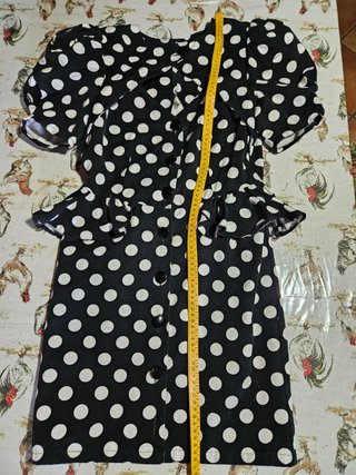 Abito Vintage Pois Bianchi - Silhouette Sinuosa