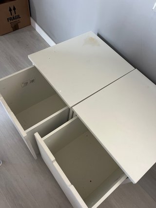 2 Muebles Cajón Blanco Madera