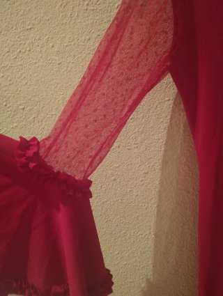 Traje Flamenca Rojo Volantes