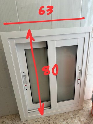 Ventana corredera aluminio blanca