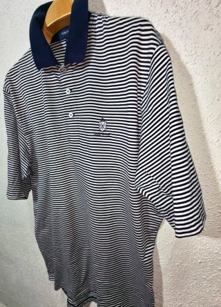 Polo Golf Ralph Lauren Talla L Rayas Azul/Blanco