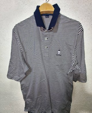 Polo Golf Ralph Lauren Talla L Rayas Azul/Blanco