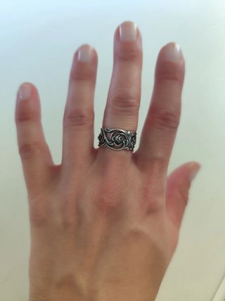 Anillo Plata Diseño Floral Calado