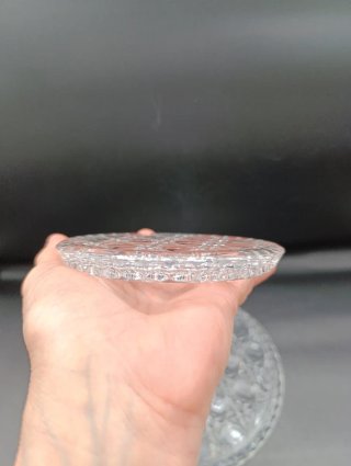 Juego cristal alemán reposacubiertos y salvamantel