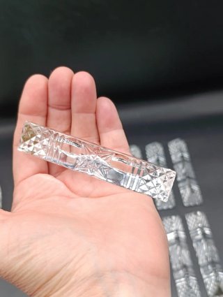 Juego cristal alemán reposacubiertos y salvamantel