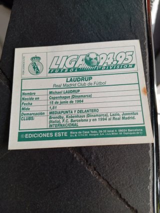 Cromo Michael Laudrup Rookie Real Madrid 94-95